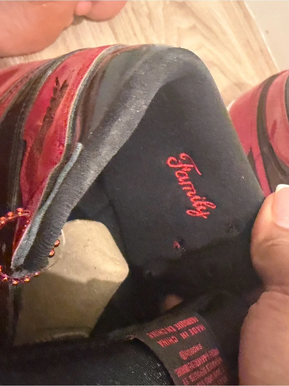 Jordan High-Top Sneakers in Red and Black Patent Leather